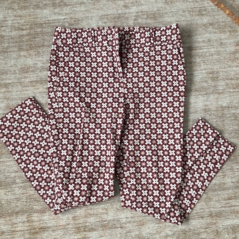 LOFT Marissa Skinny Dress Pant Multi-Color SZ 4P